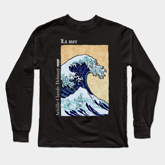 La Mer - Black Long Sleeve T-Shirt by Thor Reyes